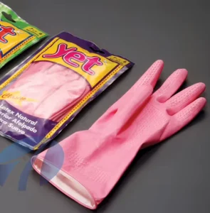 Long Sleeve Household Latex Gloves Dishwashing Rubber Palm Gloves
