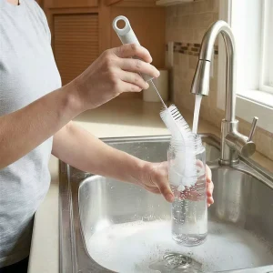 Long Straw Brush Cleaner Stiff PP Bristles Bendable Stainless Steel Wire Bottle Tumbler Cup Cleaning Brush Long Handle