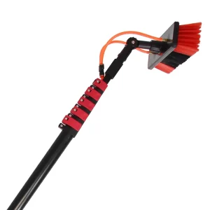 Long Water Fed Pole 5.4 m Solar Panel Cleaning Brush Outdoor Telescopic High Reach Window Cleaning Pole Extendable Cleaner Tool