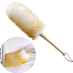 Long Wool Feather Duster Eco friendly Washable Household Office Car Cleaning Wool Duster