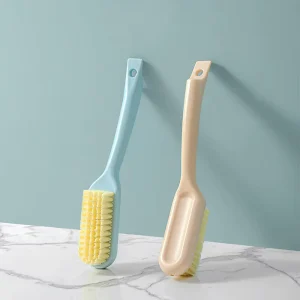 Long handled Soft Bristle Brush Shoes Laundry Scrub Brush with Powerful Stain Removal and Minimal Shedding for Household Cleaning