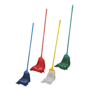 Looped end String Wet Heavy Duty Cotton Mop Manufacturers Commercial Industrial Grade Iron Pole Jaw Clamp Floor Cleaning Mops