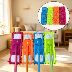 Low Iron Pole Telescopic Microfiber Dust Mops for Household Cleaning