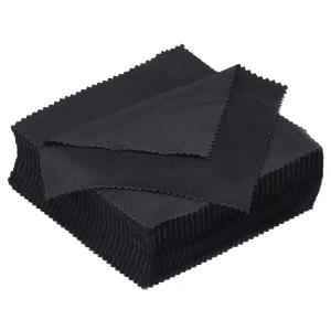 Low MOQ Custom Logo Microfiber Cleaning Cloth for Sunglasses Eyeglasses Black Grey Optical Eyeglasses Care Products