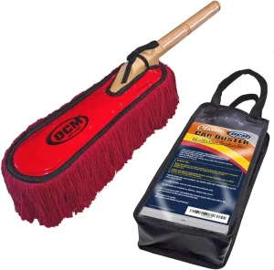 Low Price Popular Dust Cleaning Car Duster Wax Brush with Wooden Handle