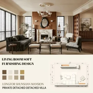 Luxury Bespoke Furniture Design with Modular Upholstered Sofa for Home Apartment Single space Design