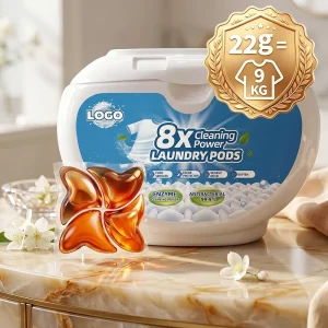 Luxury High End Perfume Eco Friendly Disposable Laundry Pods OEM 8X Stain Remover Bacteriostasis Cruise Ship Laundry