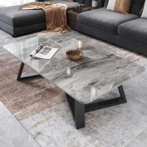 Luxury Rock Plate Coffee Table for Small Apartments for Factory Sintered Stone Coffee Table for Living