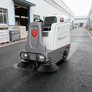 M2 Battery Automatic Electric Warehouse Industrial Ride On Floor Sweeper Cleaning Road Sweeping Broom Machine