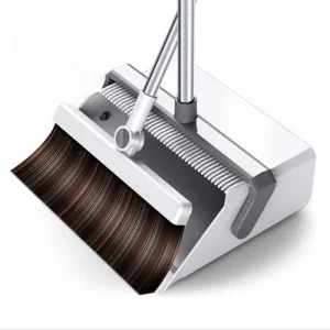 M8379 Long Handle Broom and Dustpan Set Durable Household Sweeping Kit for Indoor Floor Dust Garbage Cleaning