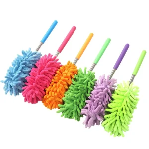 MINI Telescopic Microfiber Chenille Stainless Steel PVC Handle 25-75cm L Car Dust Brush Flexible Cleaning Duster