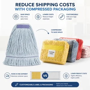 MSJ 450g Kentucky Looped End Cotton Mop Head Commercial Floor Cleaning Tuft Mop Prices Fast Shipment