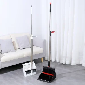 Magic Broom Set Long Handled Dustpan Soft Bristles PP Plastic Handle Pet Indoor Outdoor Use Featuring Rotatable Eco friendly