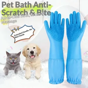 Magic Scratch Resistant Reusable Household Comfortable Plush Silicone Sleeve Dishwashing Gloves