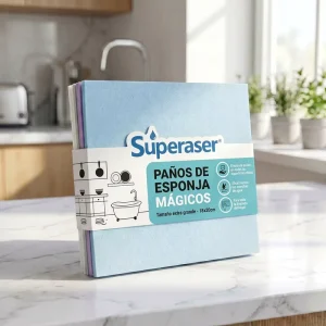 Magic Sponge Eraser Cloth Reusable Chemical Free Melamine Cleaning Sheets For Home & Office Anti Bacterial Custom Packaging