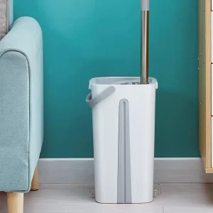 Magic Steel Pole Handle Squeezing Free Hand Washing Lazy Bucket Cleaning Tools Mop for Household Floor and Wall Cleaning