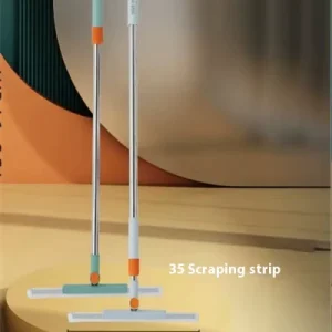 Magic Wiper Broom with Silicone Squeegee Non-stick Pet Hair Sweeping Mop for Window & Floor Cleaning Professional Scraper Tool