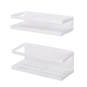 Magnetic 2 Pack Storage Shelf with Drain Holes for Detergent Bottles, Refrigerator, Washing Machine, Kitchen and Bathroom