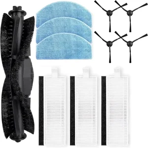 Main Brush Side Brushes HEPA Filter Microfiber Mop Cloths Cleaning Cloths for Tikom G8000 G8000 Pro Robot Vacuum Cleaner