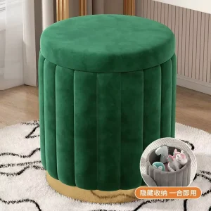 Makeup Stool Instagram Popular Round Stool Bedroom Modern Minimalist Storage Makeup Chair Low Dressing Table Stool