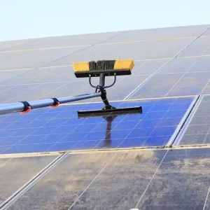 Manual 6 8 10m Telescopic Window Cleaning Pole Water Fed with Solar Panel Cleaning Brush Made of Durable Metal