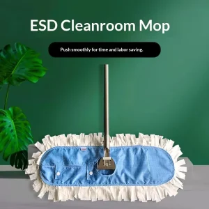 Manual Dust free Workshop Special Flat Mop Does Not Shed Hair Anti static Microfibre Head Laboratory GMP Clean Area
