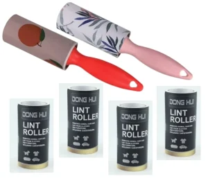 Manual Eco Friendly Pet Hair Remover Lint Roller Pocket Clothes Carpet Cleaner Sticky Paper Handle Dust Wiping Cat Dog