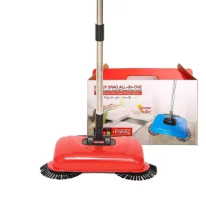 Manual Hand Push 360 Rotate Magic Walk-Behind Hand Push Broom Floor Sweeper With Dust Pan