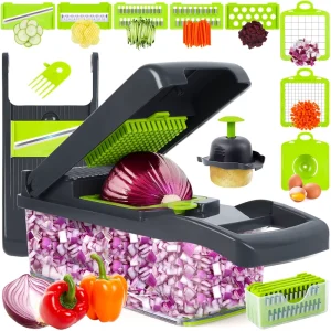 Manual Multifunctional Vegetable Cutter, Slicer and Chopper