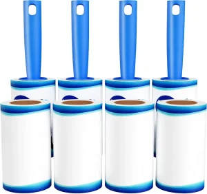 Manual Pet Hair Lint Rollers 800 Sheets Extra Sticky Mega Value Set for Dog & Cat Use on Clothes Furniture Carpet