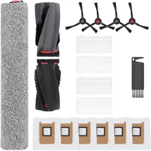 Manual Replacement Parts Kit for Eufy C28 Omni Robot Vacuum Main Brush Side Brush HEPA Filter Dust Bags Roller Mop Cloths