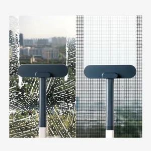 Manual Screen Window Cleaning Brush with Sisal Bristles and Plastic Handle Handheld Multipurpose for Home Use Easy Hold