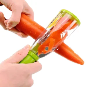 Manual Stainless Steel Multifunctional Vegetable Fruit Potato Peeler With Storage Box No Mess and Easy Clean
