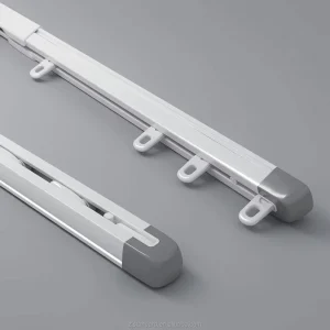 Manual Telescopic Aluminum Curtain Track 5m Long Eco Friendly Modern Design Easy DIY Installation High Curtain Accessories