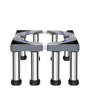 Manual Universal Washer Dryer Stacking Kit with Adjustable Heights (25″) Washing Machine Base for Hotel Use