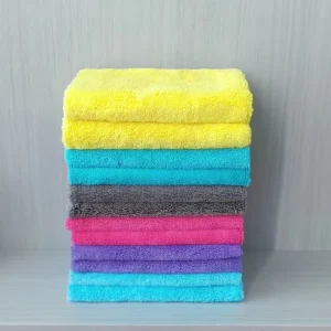 Manufacture High Quality Microfiber Ultrasonic Edgeless Household Car Soft Thick Water Absorption Lint Free Cleaning Cloth