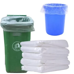 Manufacture Recyclable 5 Gallon Transparent Trash Bag Liner Small Clear PE Garbage Bags Heat Sealed MOQ 1 Ton