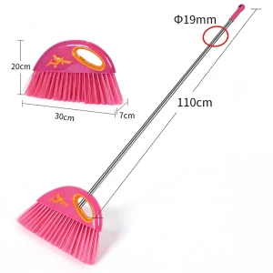 Manufacturer Custom Household Plastic Long Handle Broom with Customizable Colors