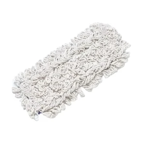 Manufacturer Custom Recycled Cotton Wet Mop Accessories Cleaning White Flat Microfibre Mop Heads