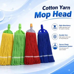 Manufacturer Price Multi Color Wet Mop Refill Cotton Yarn Mop Head Cleaning Floor Mop for Industrial Cleaning