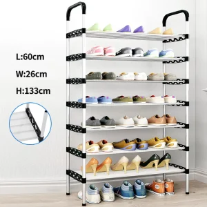 Manufacturer Stainless Steel Storage Rack Shoe Cabinet Multi layer Simple Shoe Rack Organizer
