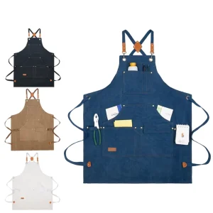 Manufacturer Thick Canvas Apron Kitchen Cooking Restaurant Apron Carpenter Garden Durable Workwear Apron