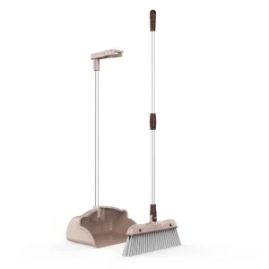 Manufacturer Upright Stand up Cleaning Broom and Dustpan Set Self Cleaning Home Broom Dustpans with Teeth