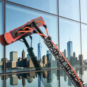 Manufacturers Anti spin High Building Window Cleaner Solar Panel Cleaning Kit Water Fed Telescopic Pole