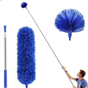 Manufacturers Household Retractable Adjustable Feather Duster Spider Sweep Three-piece Set Metal Handle Polyester High Dust