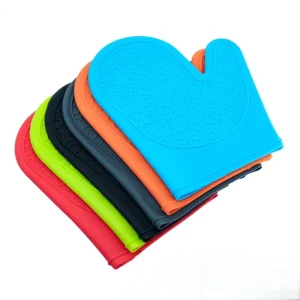 Manufacturer’s Thickened Circle Silicone Gloves Dotted Style Big Eyes Two Finger Microwave Oven Suitable Heat Insulation Gloves