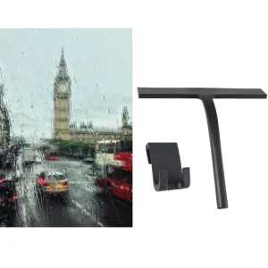 Marble Dining Table Cleaning Silicone Squeegee Black 11 Inches Glass Coffee Table Cleaner Squeegee Silicone for Kitchen