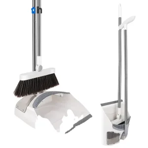 Masthome Durable Material Magic Sweeping Broom and Dustpan Set With Long Handle