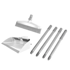 Masthome High Quality Long Handle Folding Windproof Rubber Sweep Dustpan and Broom Set Magic Broom