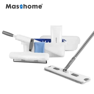 Masthome Hot Selling Home Cleaning Kit Includes Cloth Duster Window Squeegee and Microfiber Flat Mop